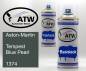 Preview: Aston-Martin, Tempest Blue Pearl, 1374: 400ml Sprühdose + 400ml Klarlack - Set, von ATW Autoteile West.